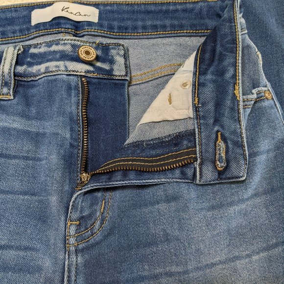 KanCan Meduim Blue Wash Skinny Ankle Distressed Jeans - Size 27 (Juniors 7) - Picture 5 of 12